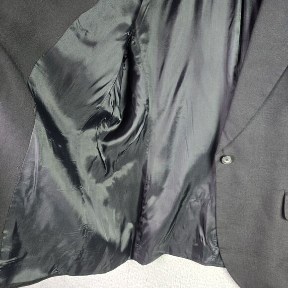 VTG JH Collectibles Classic Black Blazer Notch Lapel Union Tag Career Plus Sz 16 - Picture 10 of 16